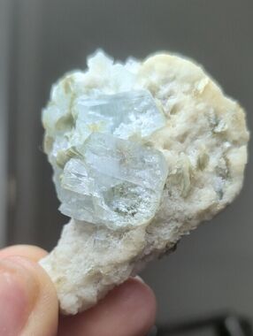Aquamarine Specimen | Clear Blue Beryl On Muscovite Matrix | Crystal Collectors